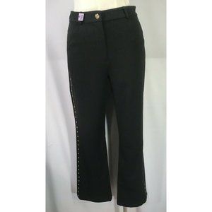 St John Sport 6 Black Pant Stretch Viscose Grommet